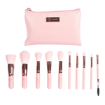 Set De Brochas Mini Viajero X 10 Pcs Miis Cosmetics Rosado